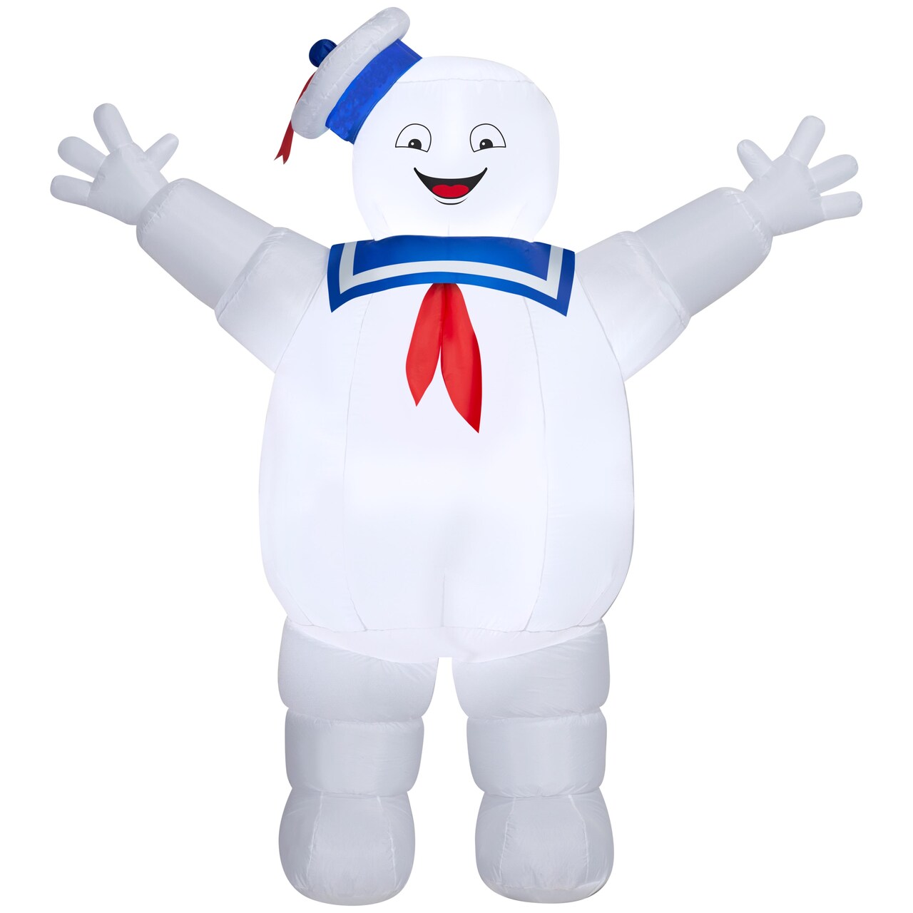 7&#x27; Gemmy Airblown Giant Ghostbusters Stay Puft Marshmallow Man Yard Decoration 552064